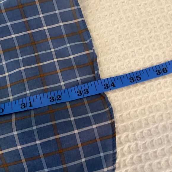 Mens Ely Cattleman Short sleeved pearl snap plaid western shirt XL - Picture 6 of 6